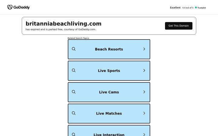 Screenshot of britanniabeachliving.com