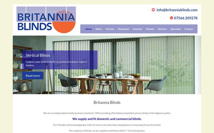 Screenshot of britanniablinds.com