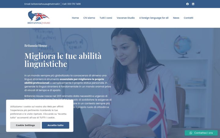 Screenshot of britanniahouse.it