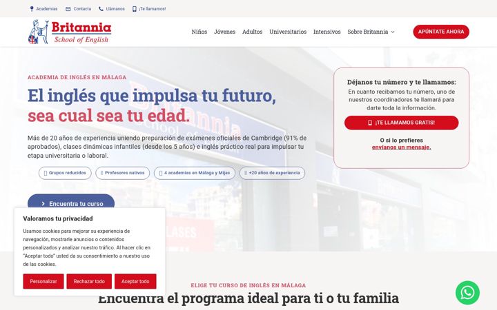 Skjermbilde av britanniaschoolofenglish.es