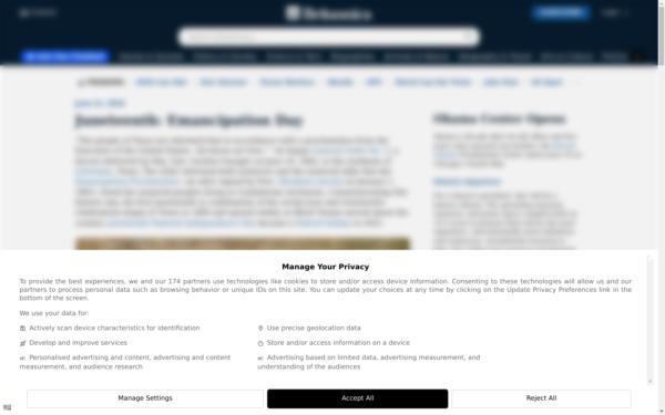 Screenshot of britannica.com