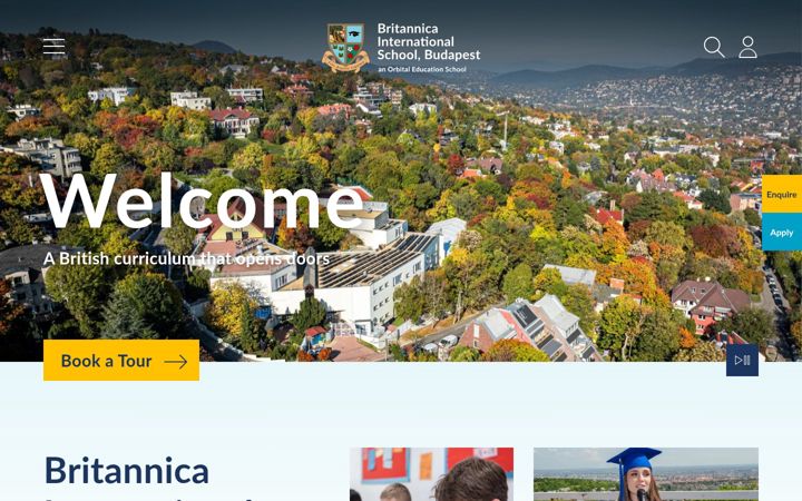 Screenshot of britannicaschool.hu