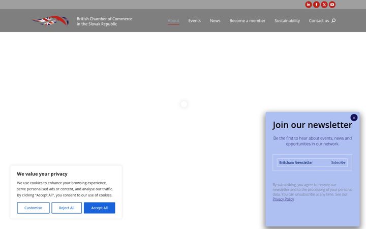 Screenshot of britcham.sk