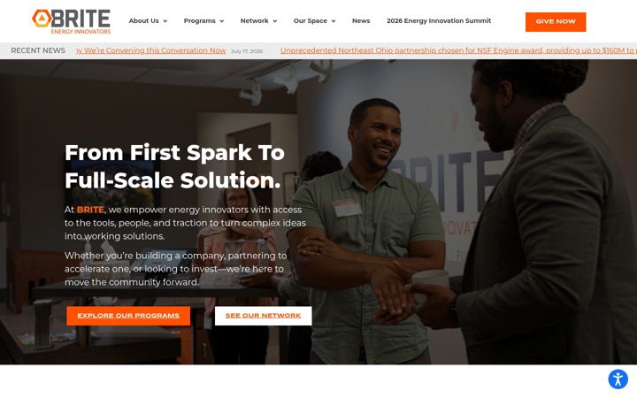 Screenshot of brite.org