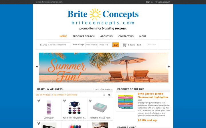 Screenshot of briteconcepts.com