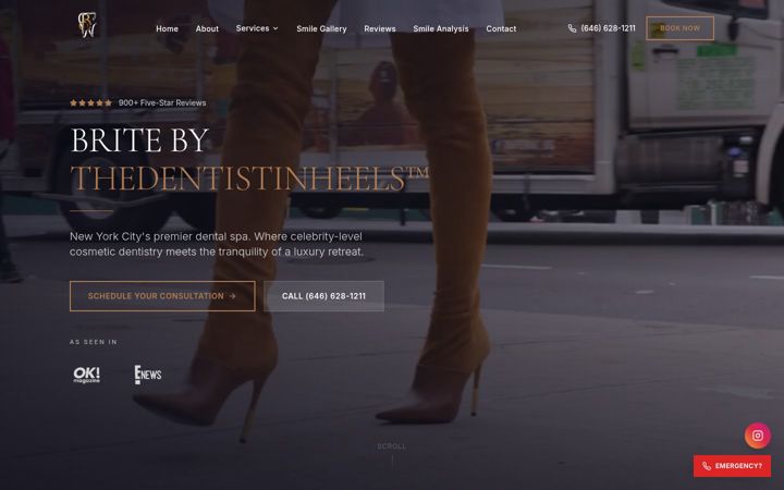 Screenshot of britedentalnyc.com