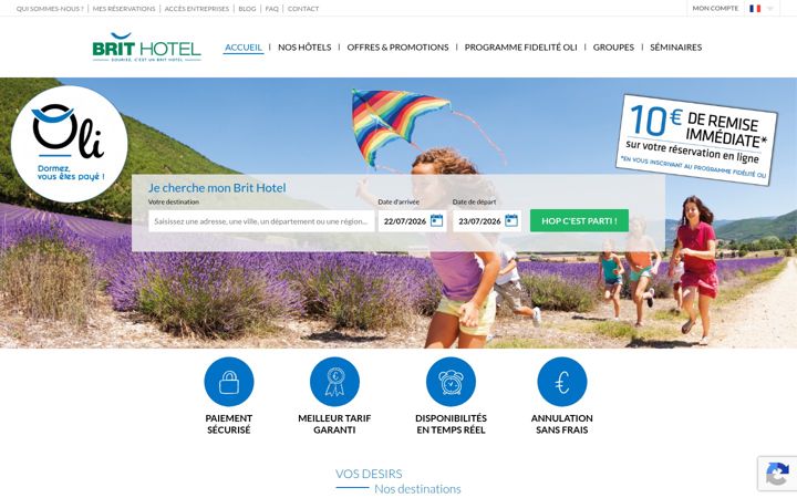 Screenshot of brithotel.fr