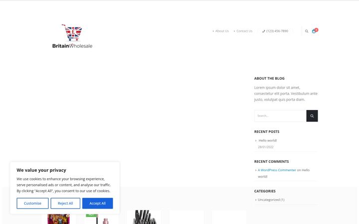 Screenshot of britianwholesale.co.uk
