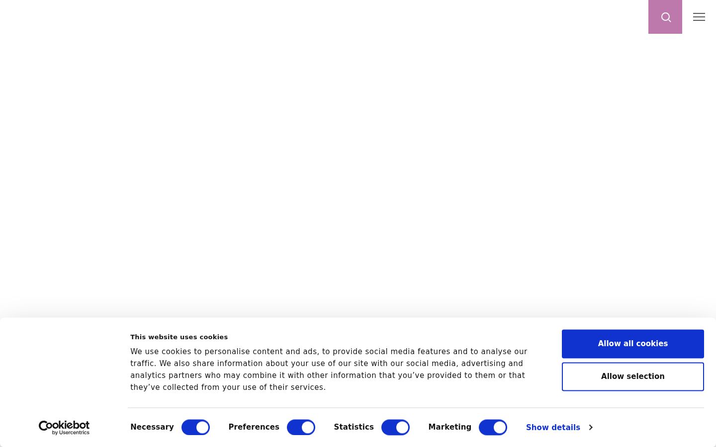 Screenshot van de toestemmingsbanner zoals getoond vóór enige interactie