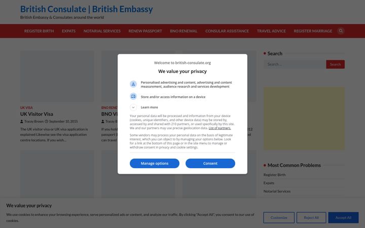 Screenshot of british-consulate.org