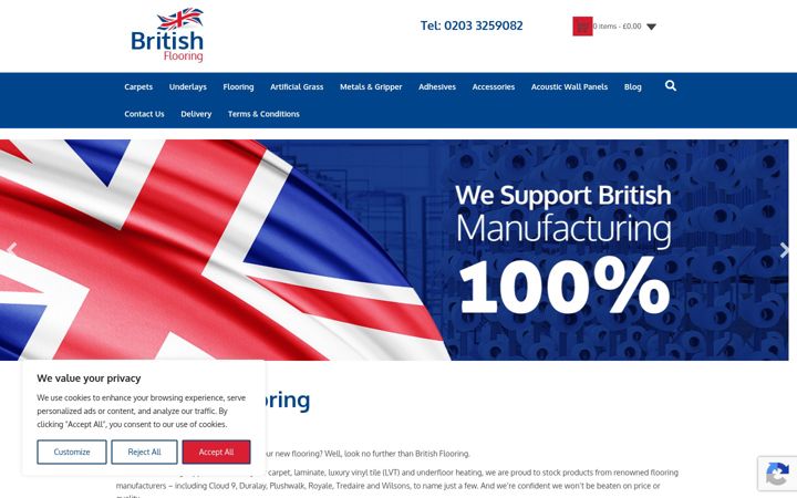 Screenshot ta' british-flooring.co.uk