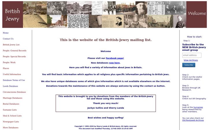 Screenshot ta' british-jewry.org.uk