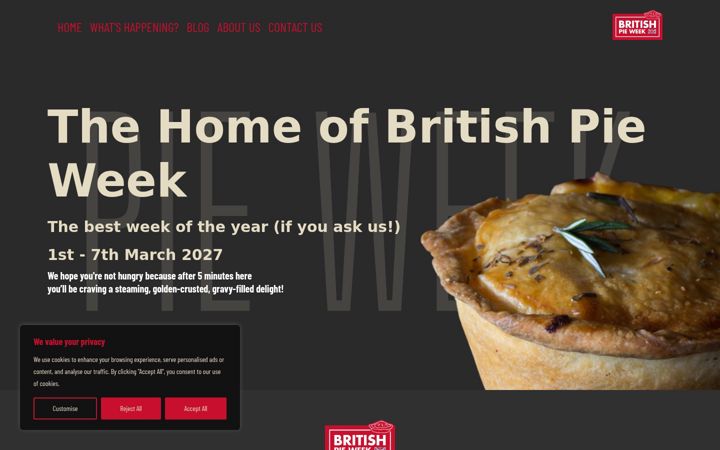 Screenshot ta' british-pie-week.co.uk
