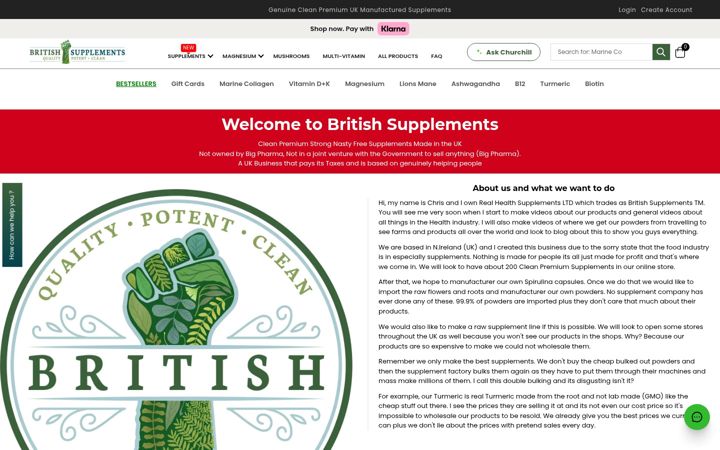 Screenshot of british-supplements.net