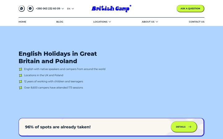 Screenshot of british.camp