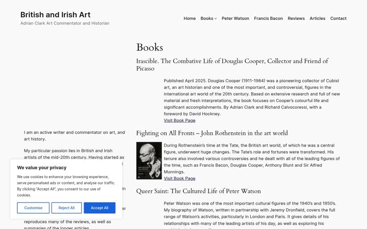 Screenshot ta' britishandirishart.co.uk