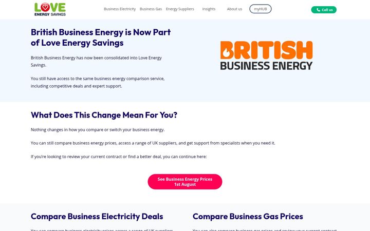 Screenshot of britishbusinessenergy.co.uk