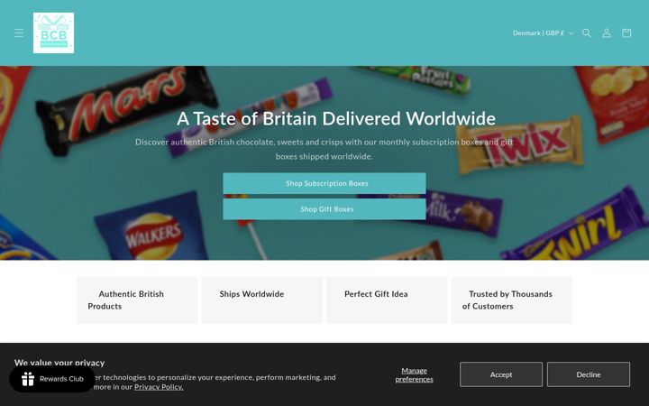 Capture d'écran de britishcandybox.co