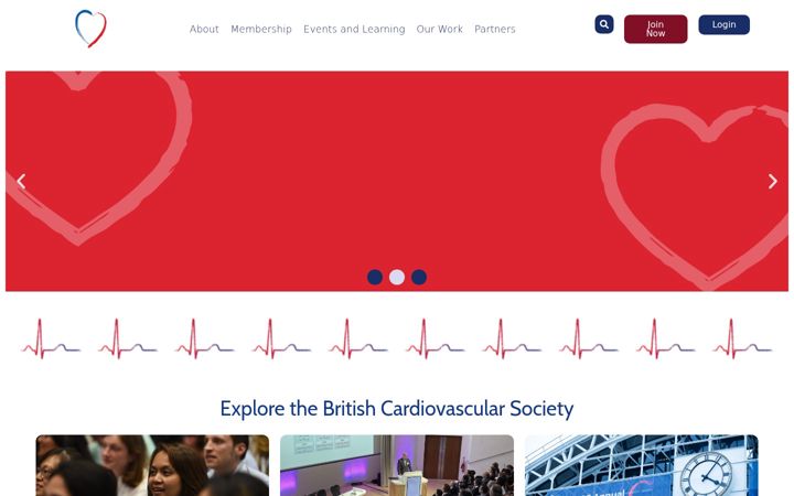 Screenshot ta' britishcardiovascularsociety.org.uk