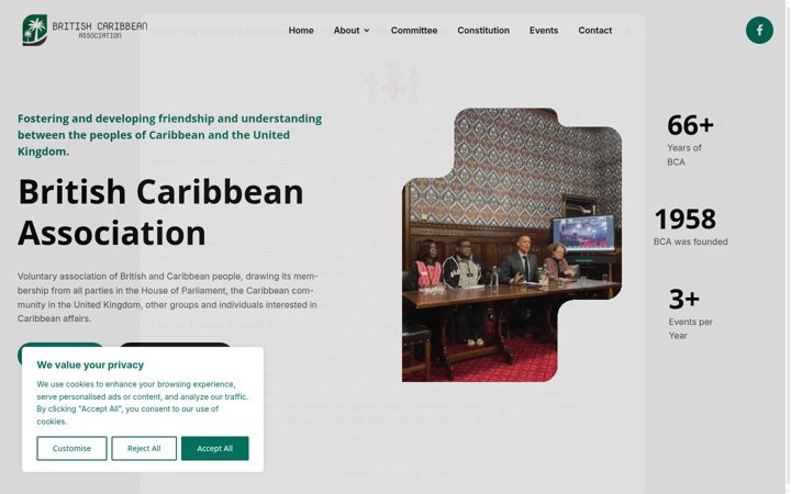 Screenshot ta' britishcaribbeanassociation.org.uk