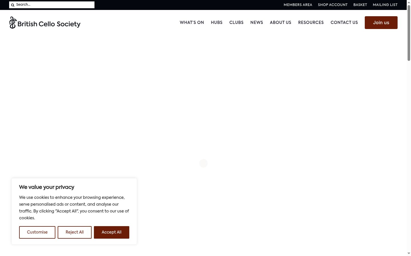 Screenshot του banner συγκατάθεσης που εμφανίστηκε πριν από οποιαδήποτε αλληλεπίδραση