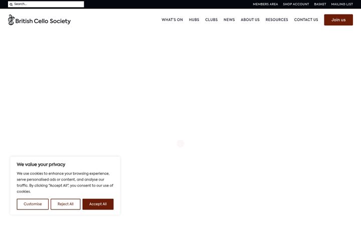 Screenshot του britishcellos.org