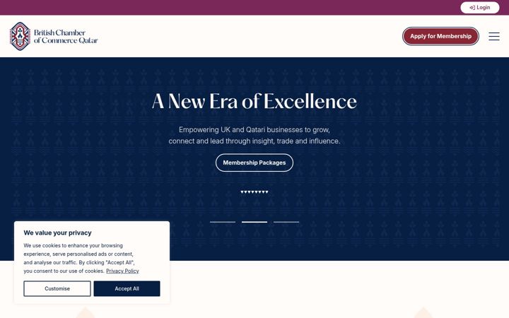 Screenshot of britishchamberqatar.com