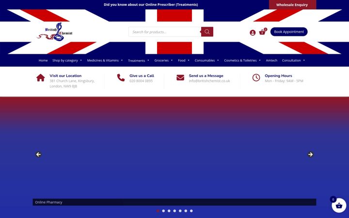 Screenshot ta' britishchemist.co.uk