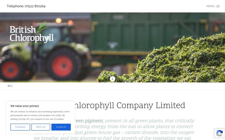 Screenshot ta' britishchlorophyll.co.uk