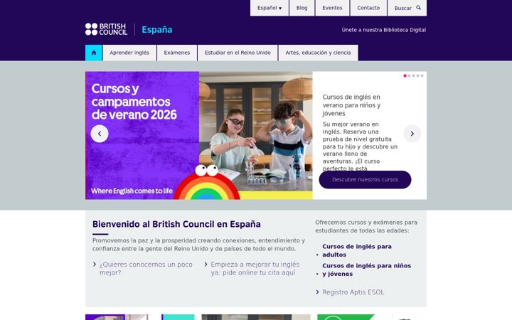 Screenshot of britishcouncil.es