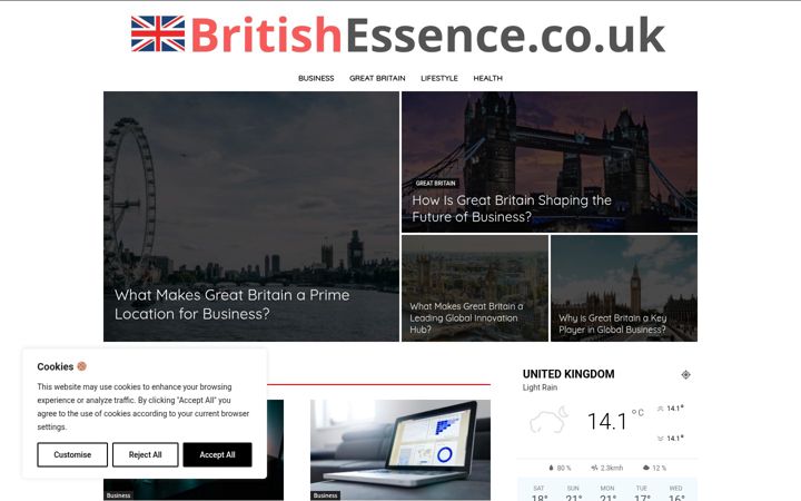 Screenshot of britishessence.co.uk