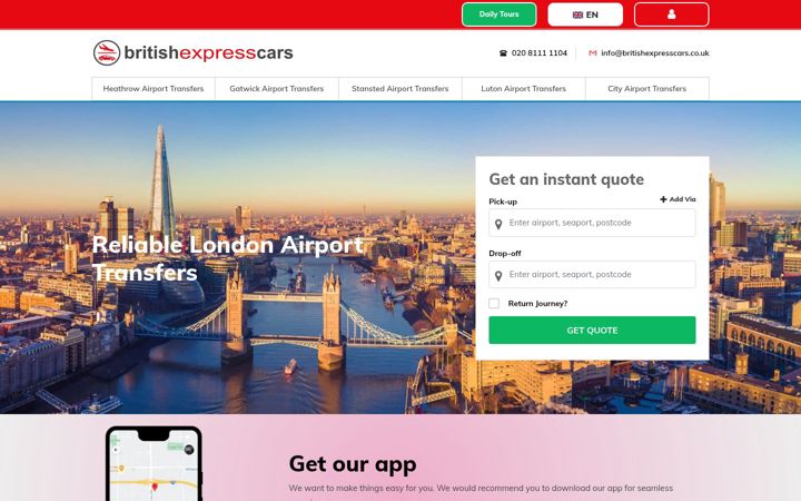 Екранна снимка на britishexpresscars.co.uk