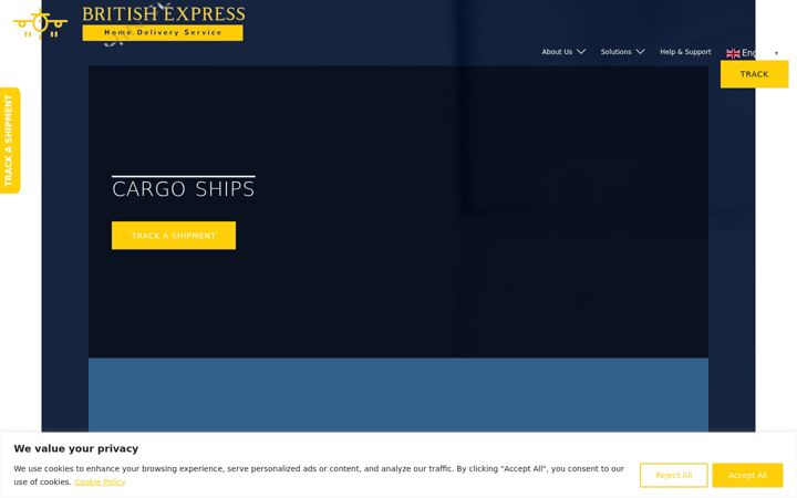 Screenshot of britishexpresshomedelivery.com