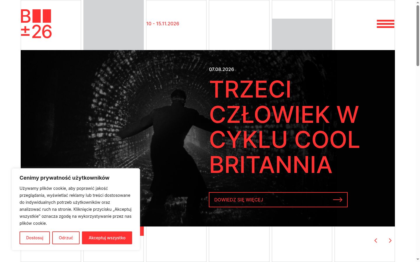 Zrzut ekranu banera zgody wyświetlanego przed jakąkolwiek interakcją