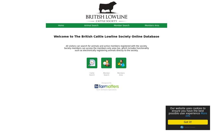 Screenshot of britishlowlinecattle.co.uk