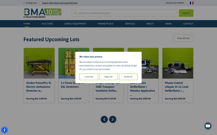 Screenshot of britishmedicalauctions.co.uk