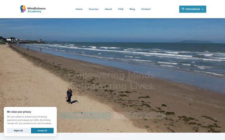 Screenshot of britishmindfulnessacademy.co.uk