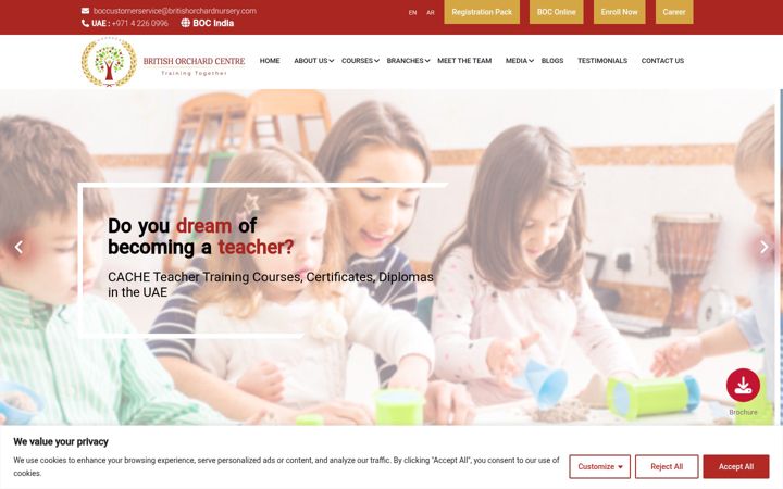 Screenshot of britishorchardcentre.com