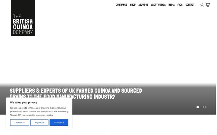 Screenshot von britishquinoa.co.uk