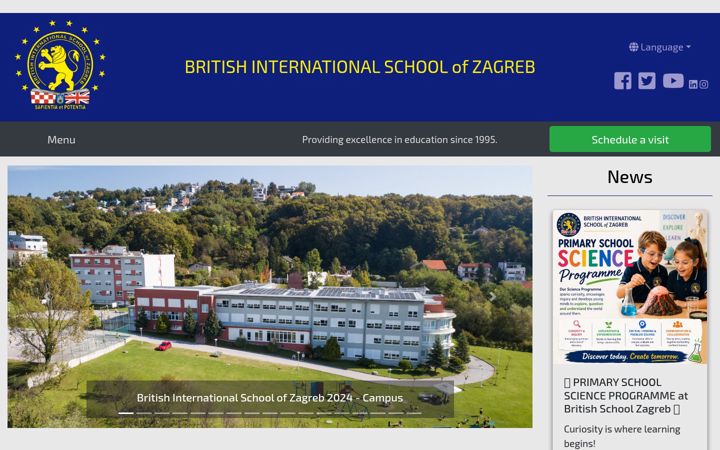 Snímek obrazovky britishschool.hr