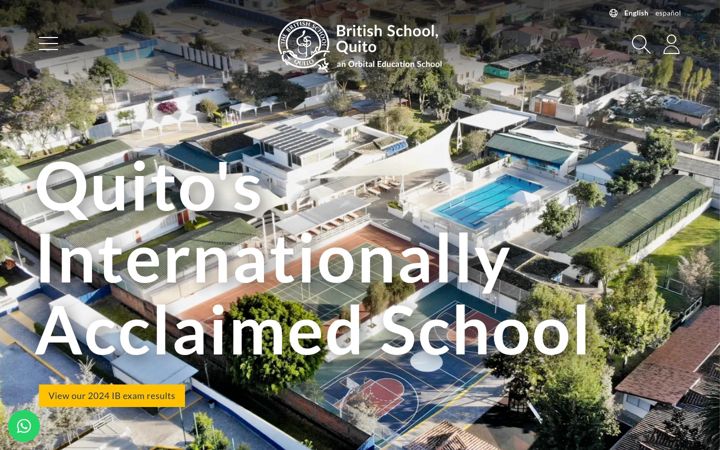 Snímek obrazovky britishschoolquito.edu.ec