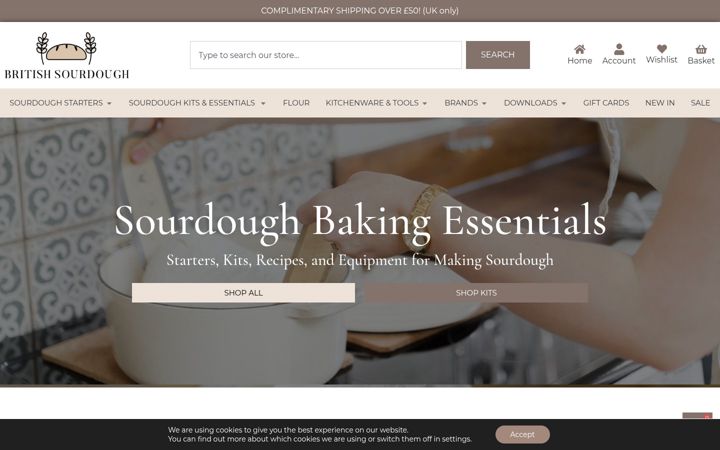 Screenshot of britishsourdough.com