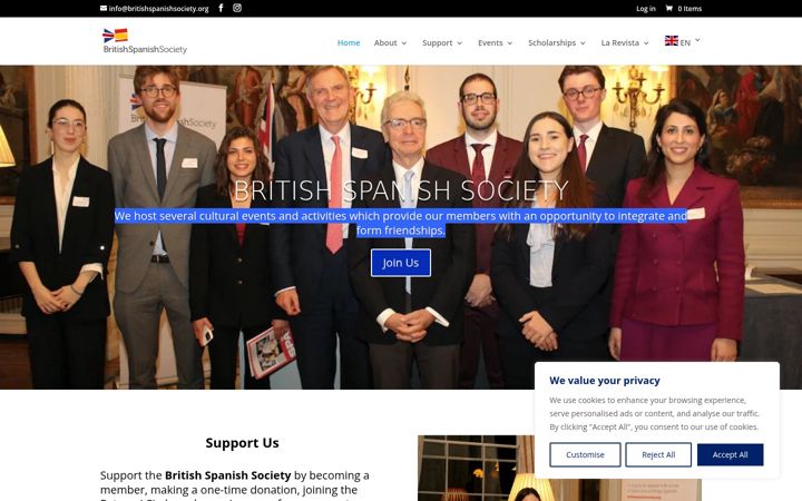 Screenshot of britishspanishsociety.org