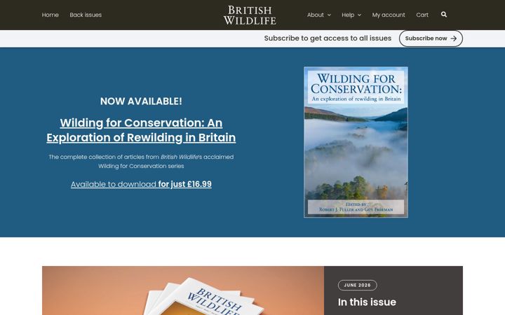 Screenshot of britishwildlife.com