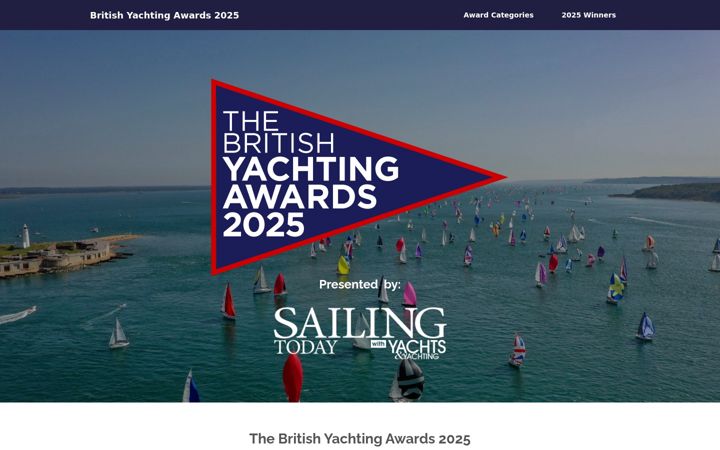 Screenshot of britishyachtingawards.com