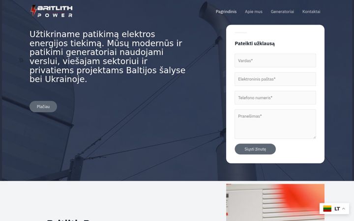 Screenshot of britlithpower.com