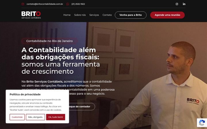 Kuvakaappaus sivustosta britocontabilidade.com.br