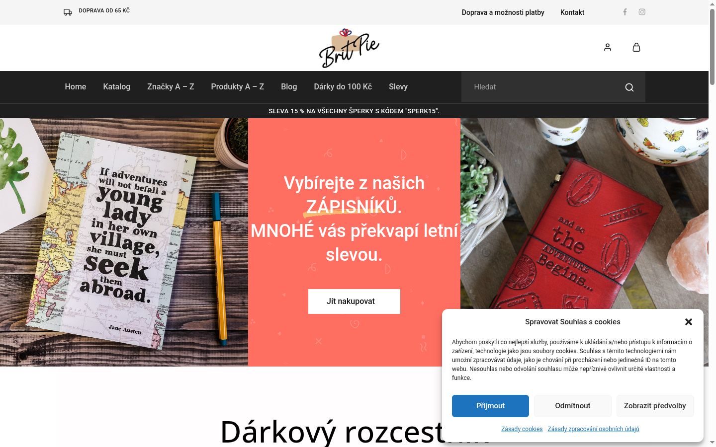 Snímek obrazovky baneru souhlasu zobrazeného před jakoukoli interakcí