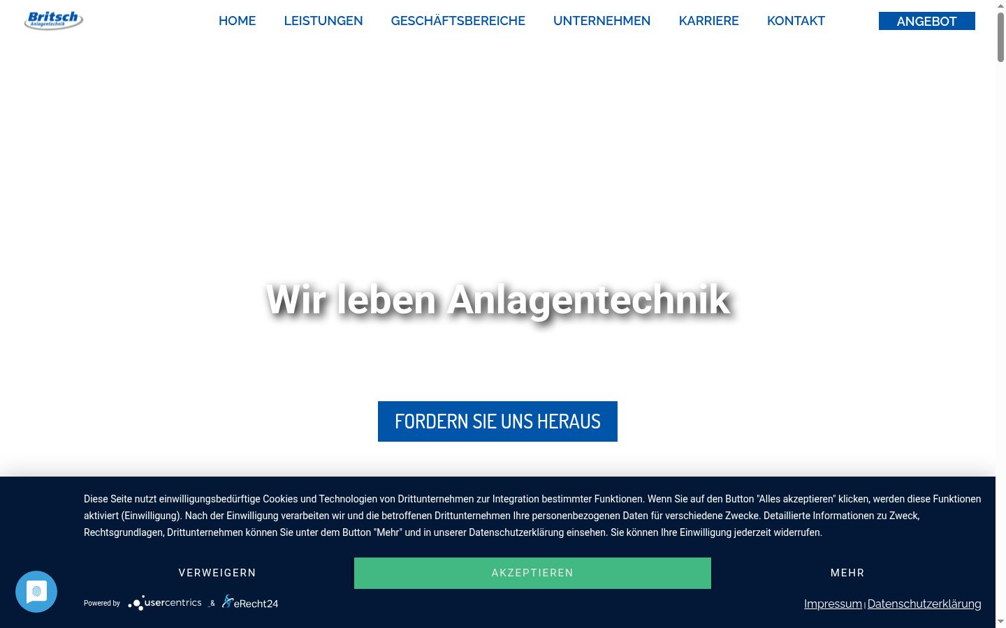 Screenshot of the consent banner shown before any interaction