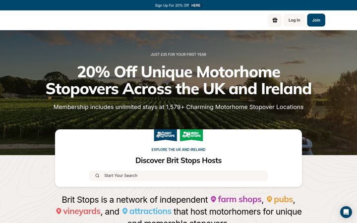 Screenshot of britstops.com